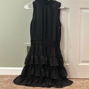 Black ruffle dress